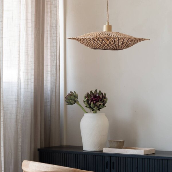 Good & Mojo Lampa wisząca Madura, możliwość ściemniania, jasne drewno, salon / jadalnia, bambus, design
