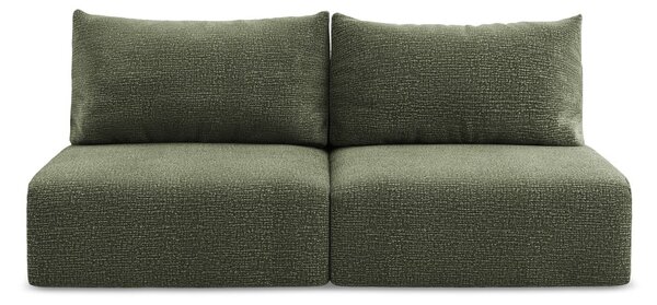 Zielona rozkładana/ze schowkiem sofa 216 cm Kalena – Makamii