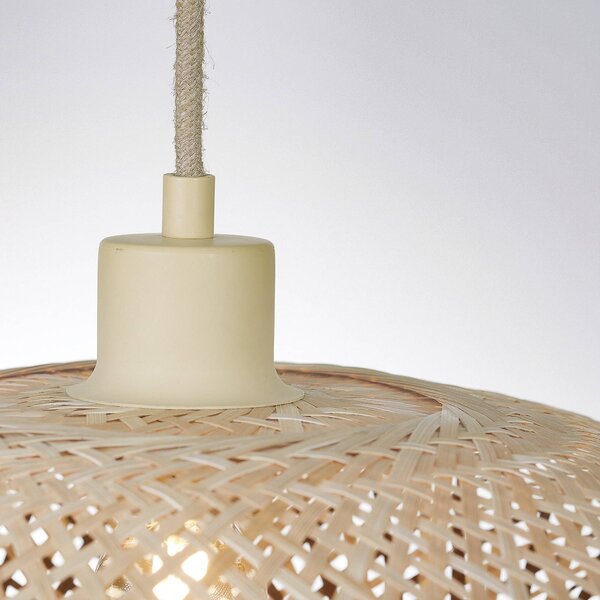 Good & Mojo Lampa wisząca Madura, możliwość ściemniania, jasne drewno, salon / jadalnia, bambus, design