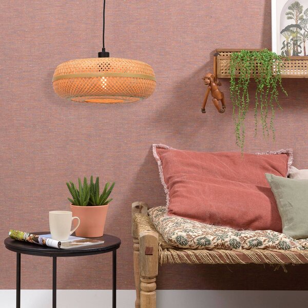Good & Mojo Lampa wisząca Palawan, możliwość ściemniania, jasne drewno, salon / jadalnia, bambus, design