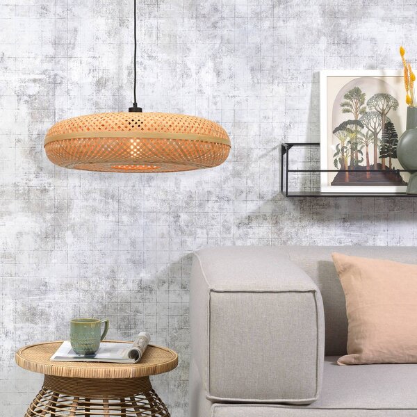 Good & Mojo Lampa wisząca Palawan, możliwość ściemniania, jasne drewno, salon / jadalnia, bambus, design
