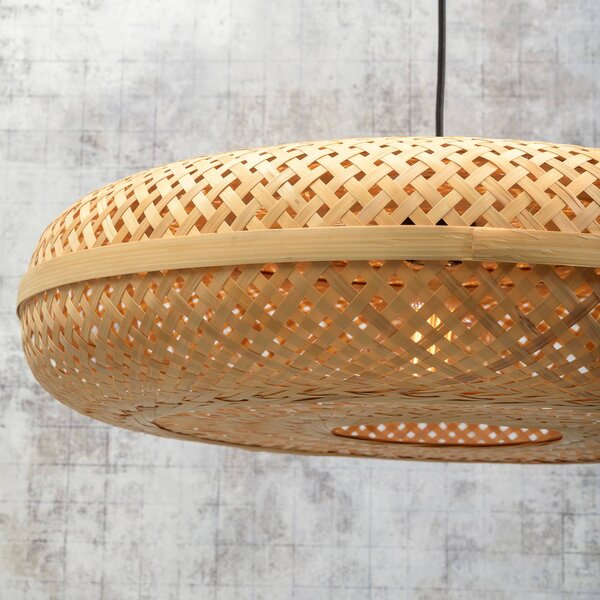 Good & Mojo Lampa wisząca Palawan, możliwość ściemniania, jasne drewno, salon / jadalnia, bambus, design