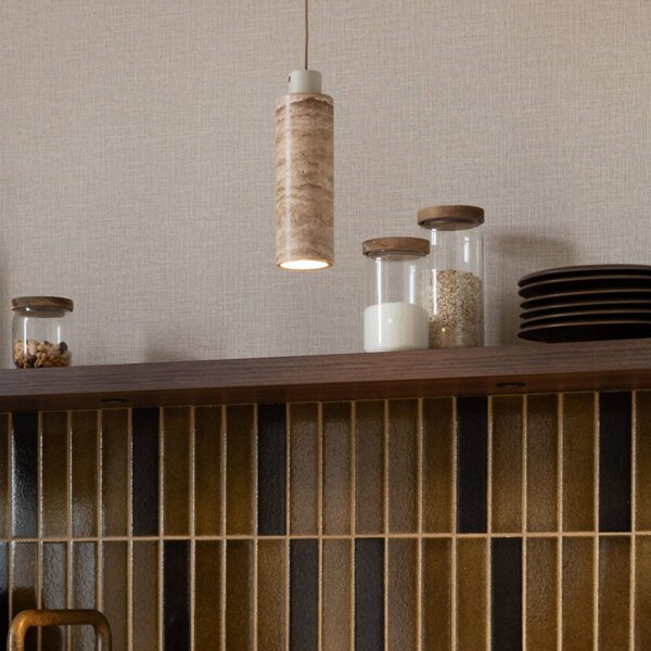 It's about RoMi Lampa wisząca Tivoli, możliwość ściemniania, kremowy / amber, salon / jadalnia, kamień, design