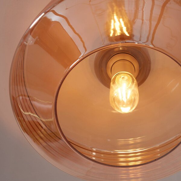 It's about RoMi Lampa sufitowa Verona, możliwość ściemniania, kremowy / amber, salon / jadalnia, szkło, design