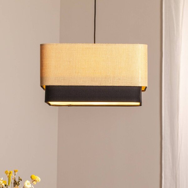 Lampa wisząca Kwadro Duo Maco Design, możliwość ściemniania, salon / jadalnia, tkanina / materiał / jedwab