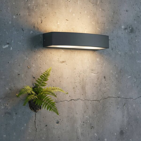 IDEAL LUX Kinkiet zewnętrzny Andromeda, możliwość ściemniania, aluminiowy / szary / cynkowy, łazienka, aluminium, nowoczesny