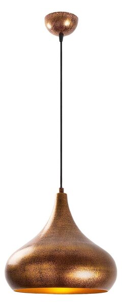 Lampa wisząca w kolorze miedzi z metalowym kloszem ø 30 cm Muba – Opviq lights
