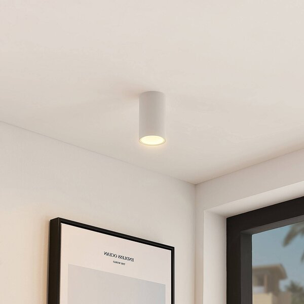 Arcchio downlight Olivir, biały, metal, Ø 6cm, GU10, IP44 Olivir Arcchio, możliwość ściemniania, biały / opal, przedpokój, aluminium, nowoczesny