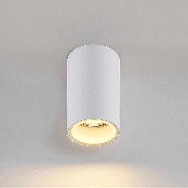 Arcchio downlight Olivir, biały, metal, Ø 6cm, GU10, IP44 Olivir Arcchio, możliwość ściemniania, biały / opal, przedpokój, aluminium, nowoczesny