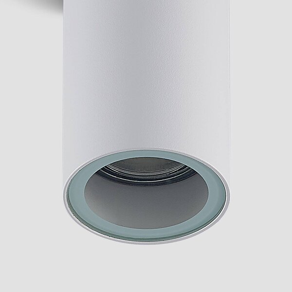 Arcchio downlight Olivir, biały, metal, Ø 6cm, GU10, IP44 Olivir Arcchio, możliwość ściemniania, biały / opal, przedpokój, aluminium, nowoczesny