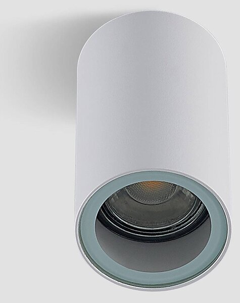 Arcchio downlight Olivir, biały, metal, Ø 6cm, GU10, IP44 Olivir Arcchio, możliwość ściemniania, biały / opal, przedpokój, aluminium, nowoczesny