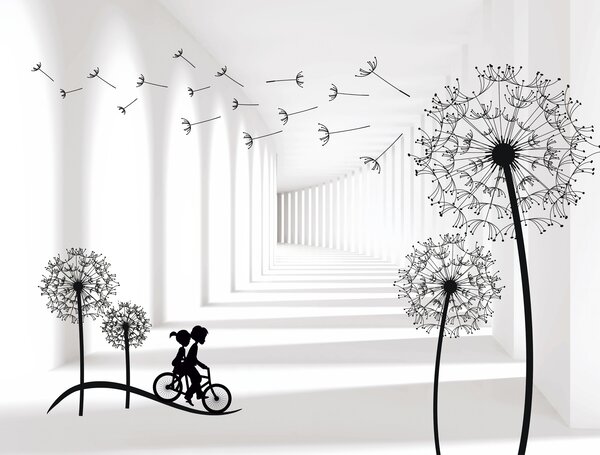 Fototapety Sylwetki mlecze w tunelu, Fototapety Kwiaty, u63551 : Uwalls.pl