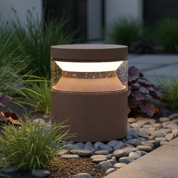 IDEAL LUX Lampa ogrodowa stojąca Boeing, brązowy / rdzawy, metal