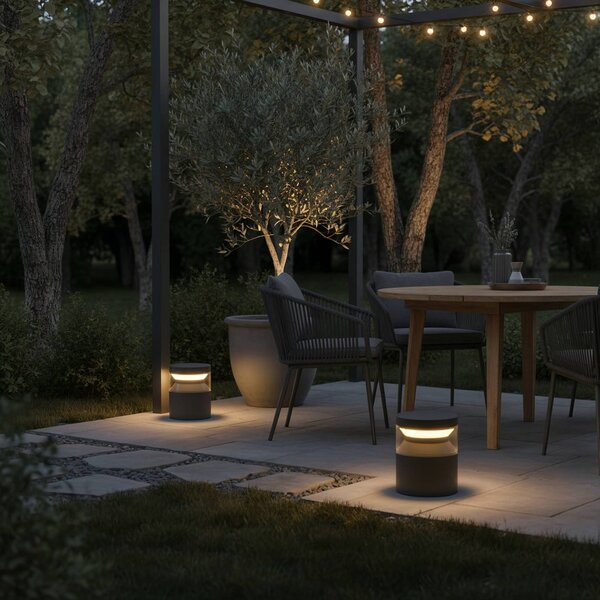IDEAL LUX Lampa ogrodowa stojąca Boeing, czarny, metal