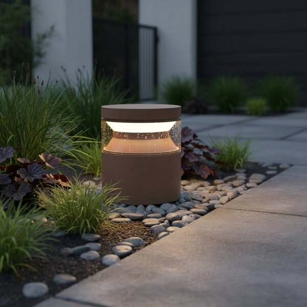 IDEAL LUX Lampa ogrodowa stojąca Boeing, brązowy / rdzawy, metal