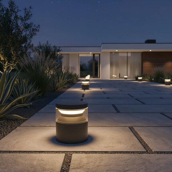 IDEAL LUX Lampa ogrodowa stojąca Boeing, brązowy / rdzawy, metal