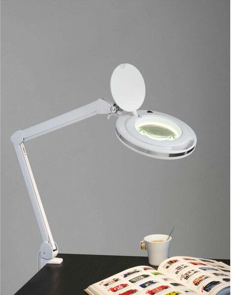 Lampa Stołowa Halo Design, biały, gabinet | pracownia, aluminium
