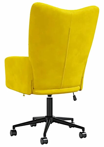 Fotel Do Biurka Glamour Musztardowy F9-K49