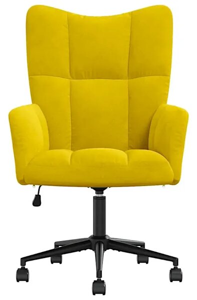 Fotel Do Biurka Glamour Musztardowy F9-K49