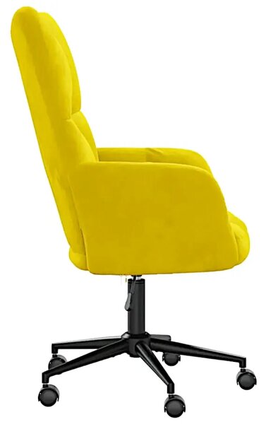 Fotel Do Biurka Glamour Musztardowy F9-K49