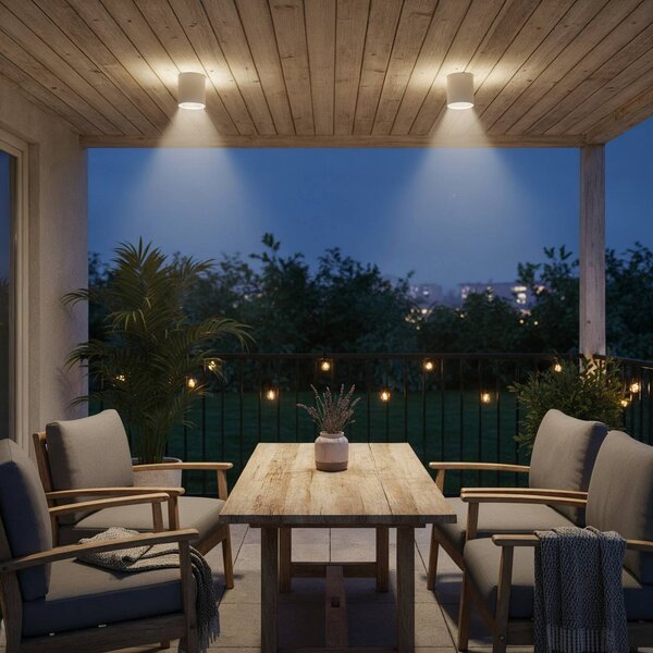 IDEAL LUX Ideal Lux Lampa sufitowa Gun, biała, aluminium, IP44, GU10 możliwość ściemniania, biały / opal, łazienka, aluminium
