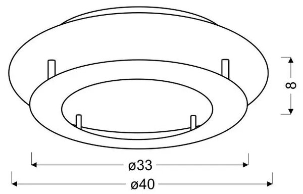Biały okrągły plafon sufitowy LED 40 cm - D147 S1-L39
