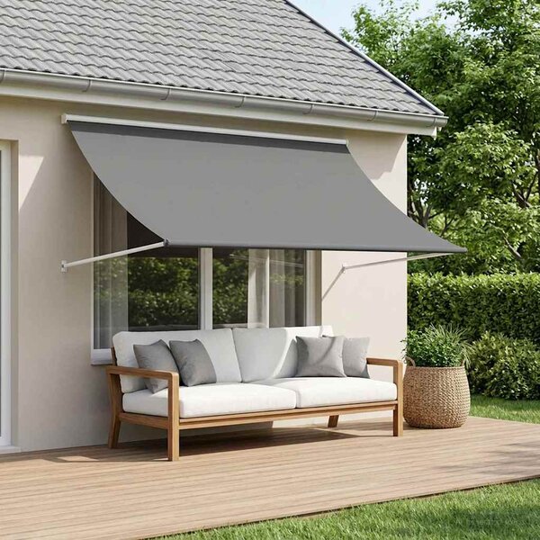 Markiza jasnoszary 400 x 150 cm 180 g / m² Poliester z powłoką PU