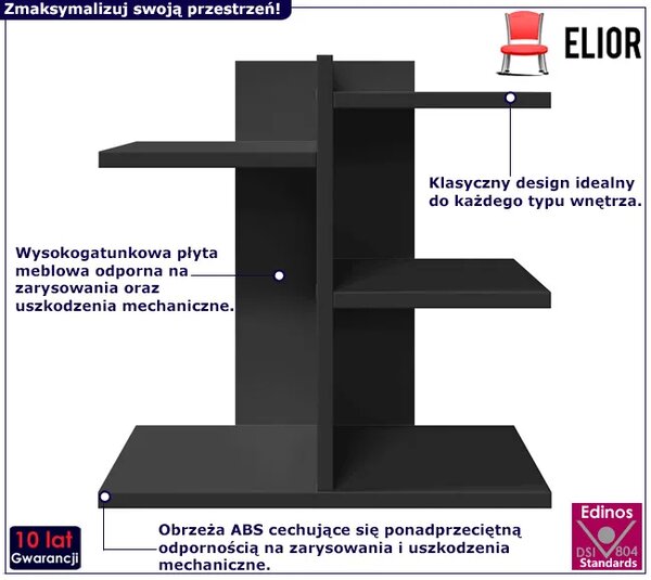 Czarna stojąca półka na biurko G6-P80