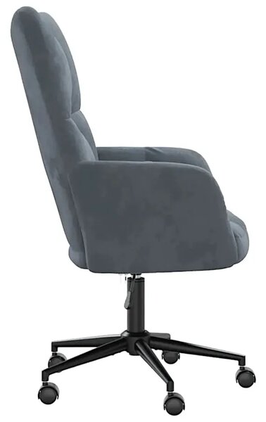 Fotel do biurka glamour ciemnoszary T4-S62