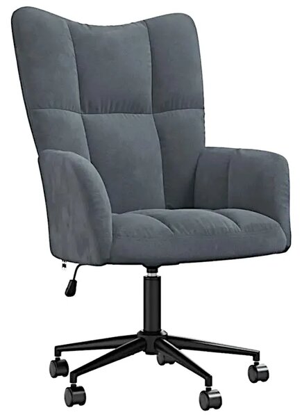 Fotel do biurka glamour ciemnoszary T4-S62