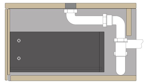 Szafka podumywalkowa TLB170 - 170 x 48 x 28 cm - różne kolory