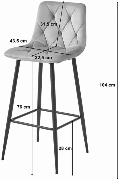 Granatowy nowoczesny hoker pikowany Z8-C14