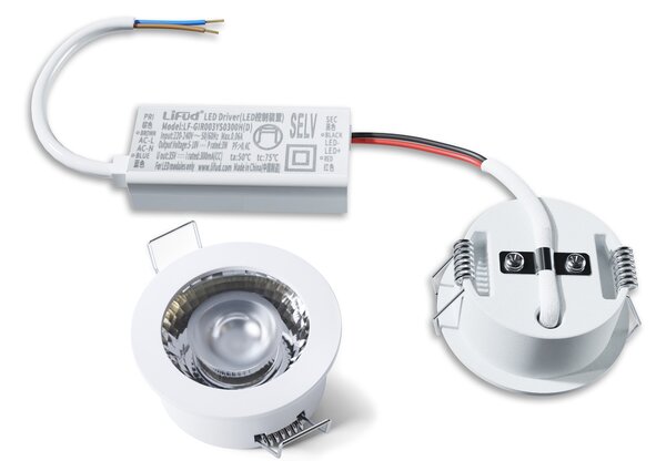 Punktowy reflektor wpuszczany LED kolor neutralny biały - Ø 45 x 22,3 cm - IP65 - możliwość wyboru ramy montażowej