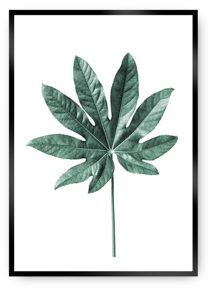 Plakat Leaf Emerald Green