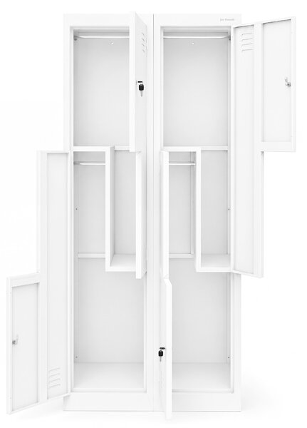 Szafa ubraniowa typu L biała: JULIA, 800 x 1850 x 400 mm
