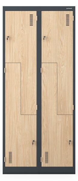 Szafa ubraniowa typu L antracytowa / dąb sonoma: Eco Design JULIA, 800 x 1850 x 400 mm