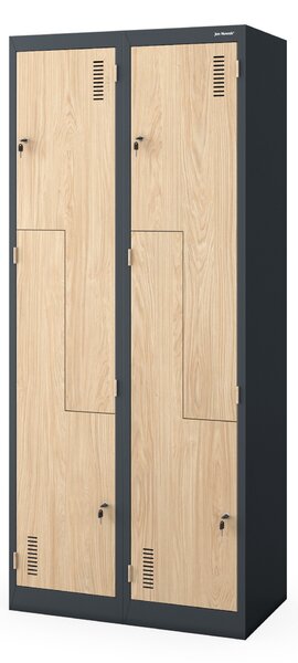 Szafa ubraniowa typu L antracytowa / dąb sonoma: Eco Design JULIA, 800 x 1850 x 400 mm