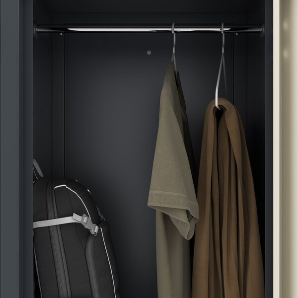Szafa ubraniowa typu L antracytowa / dąb sonoma: Eco Design JULIA, 800 x 1850 x 400 mm