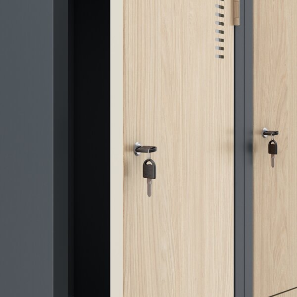 Szafa ubraniowa typu L antracytowa / dąb sonoma: Eco Design JULIA, 800 x 1850 x 400 mm