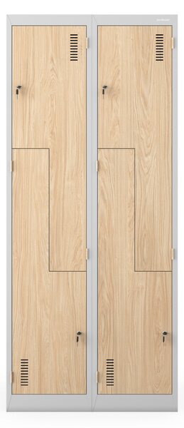 Szafa ubraniowa typu L szara / dąb sonoma: Eco Design JULIA, 800 x 1850 x 400 mm