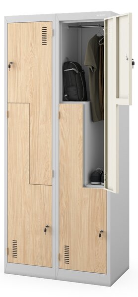 Szafa ubraniowa typu L szara / dąb sonoma: Eco Design JULIA, 800 x 1850 x 400 mm