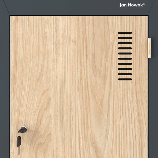 Szafa ubraniowa typu L antracytowa / dąb sonoma: Eco Design JULIA, 800 x 1850 x 400 mm