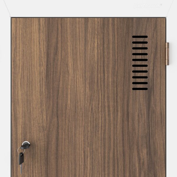 Szafa ubraniowa typu L biała / orzech: Eco Design JULIA, 800 x 1850 x 400 mm
