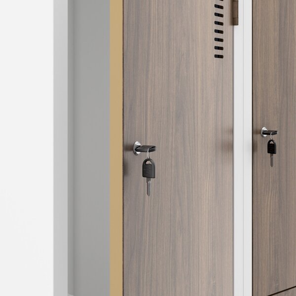 Szafa ubraniowa typu L biała / orzech: Eco Design JULIA, 800 x 1850 x 400 mm