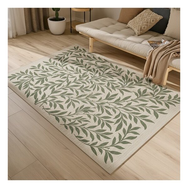 Zielono-kremowy dywan odpowiedni na zewnątrz 80x150 cm Lua – Universal
