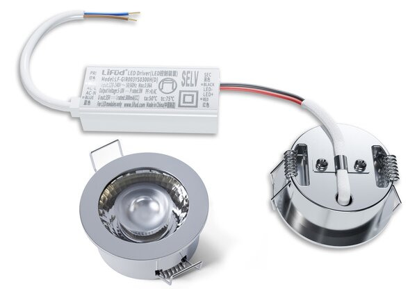 Punktowy reflektor wpuszczany LED kolor neutralny biały - Ø 45 x 22,3 cm - IP65 - możliwość wyboru ramy montażowej