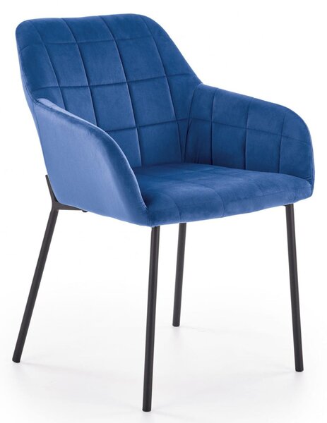 EMWOmeble Krzesło do jadalni K305 / grantowe, nogi czarne