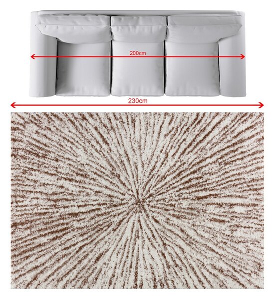 Dywan Softness cream/brown 160x230cm