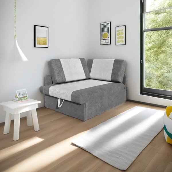 Sofa narożna z funkcją spania 90x200 Maxi Grafit/Szary
