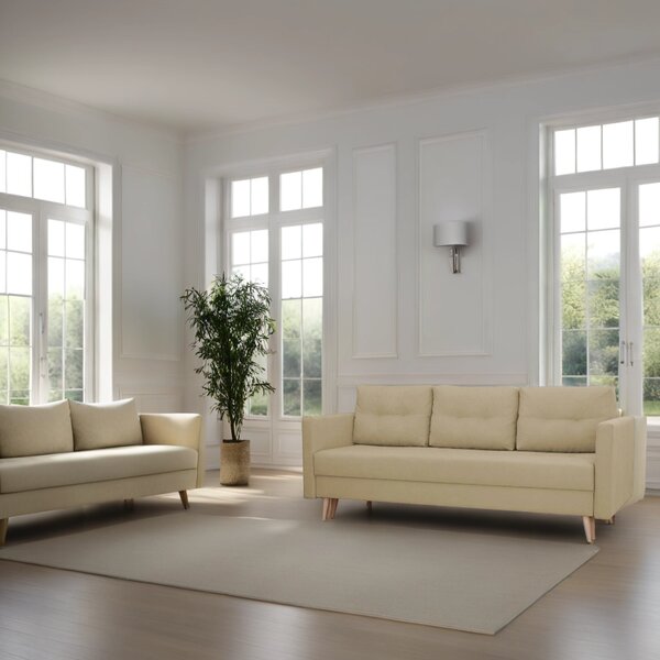 Sofa z funkcją spania kanapa Säffle Beżowa
